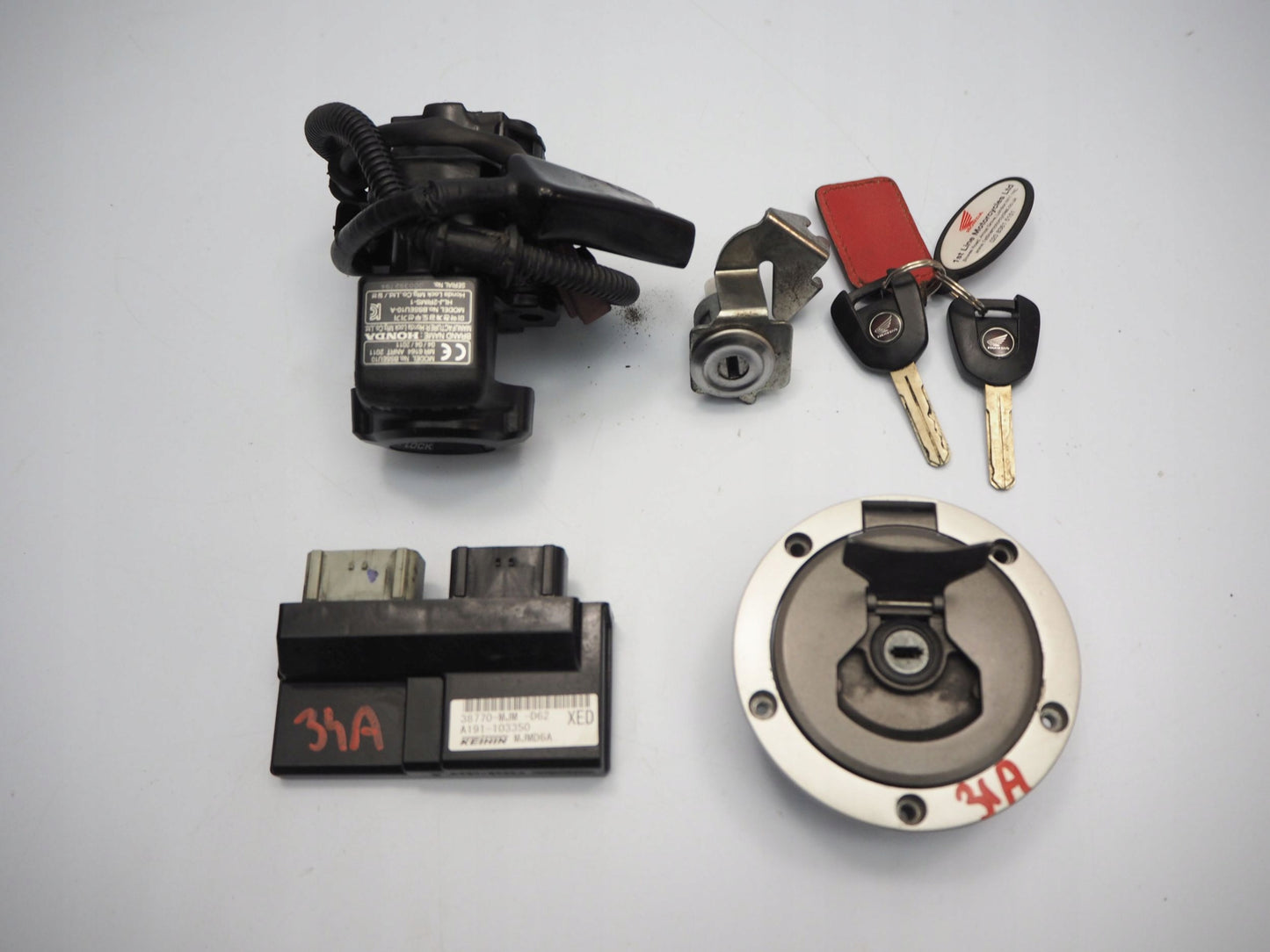 HONDA VFR 800 XF CROSSRUNNER 14-16 Schlosssatz Zündschloss Lock Set 10