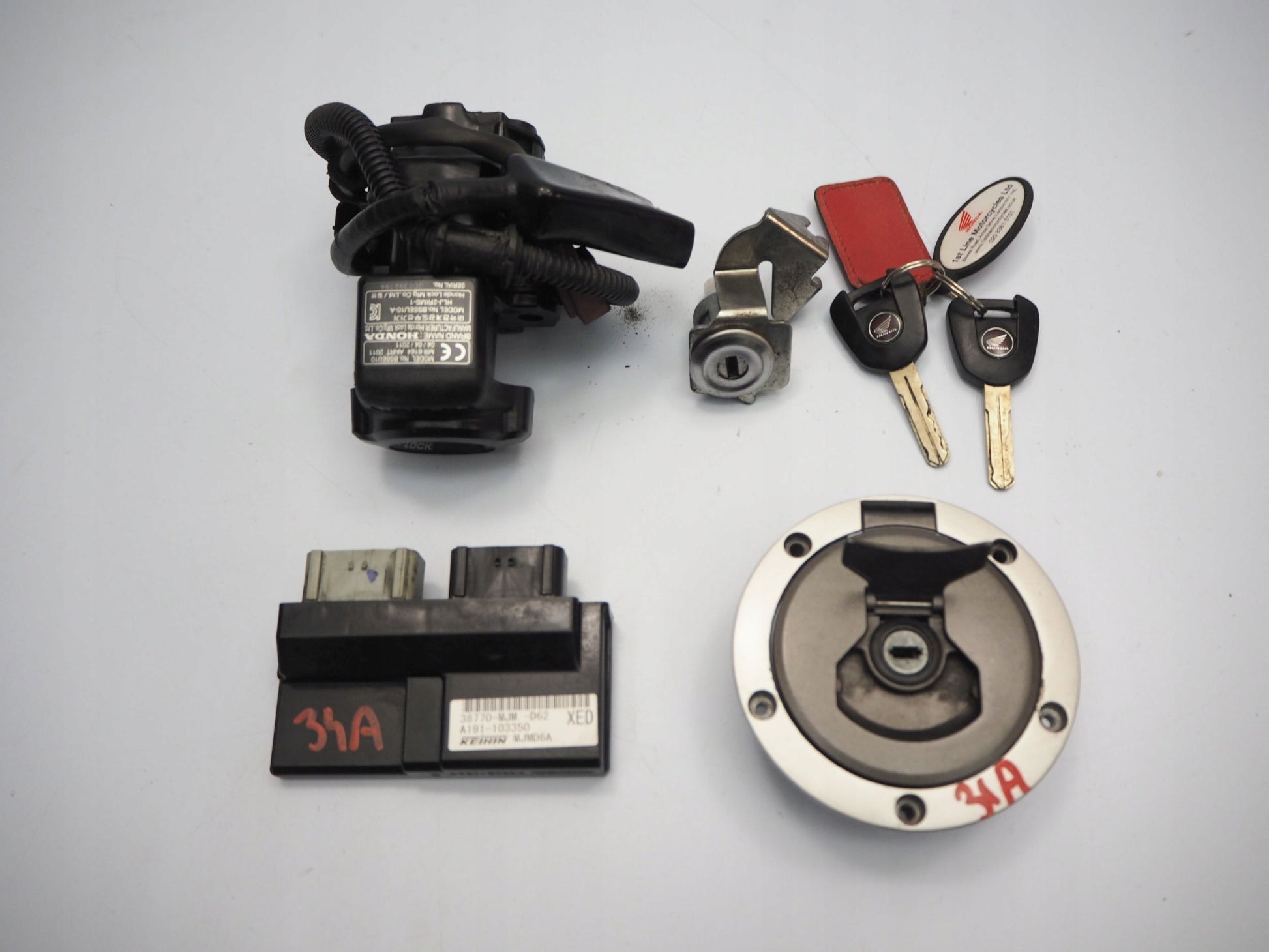 HONDA VFR 800 XF CROSSRUNNER 14-16 Schlosssatz Zündschloss Lock Set 10