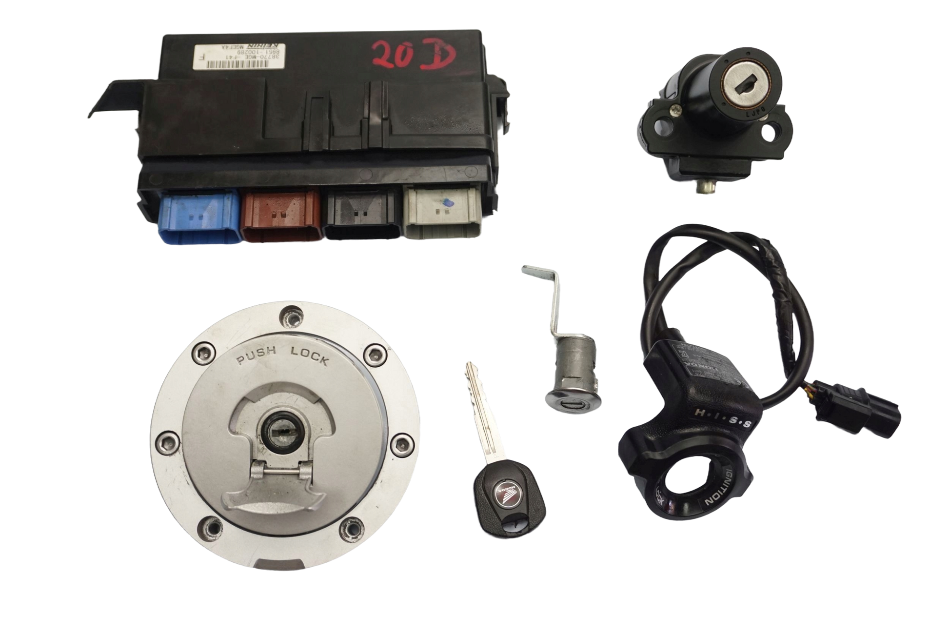 HONDA VFR 1200 F 09-16 Schlosssatz Zündschloss Lock Set 1