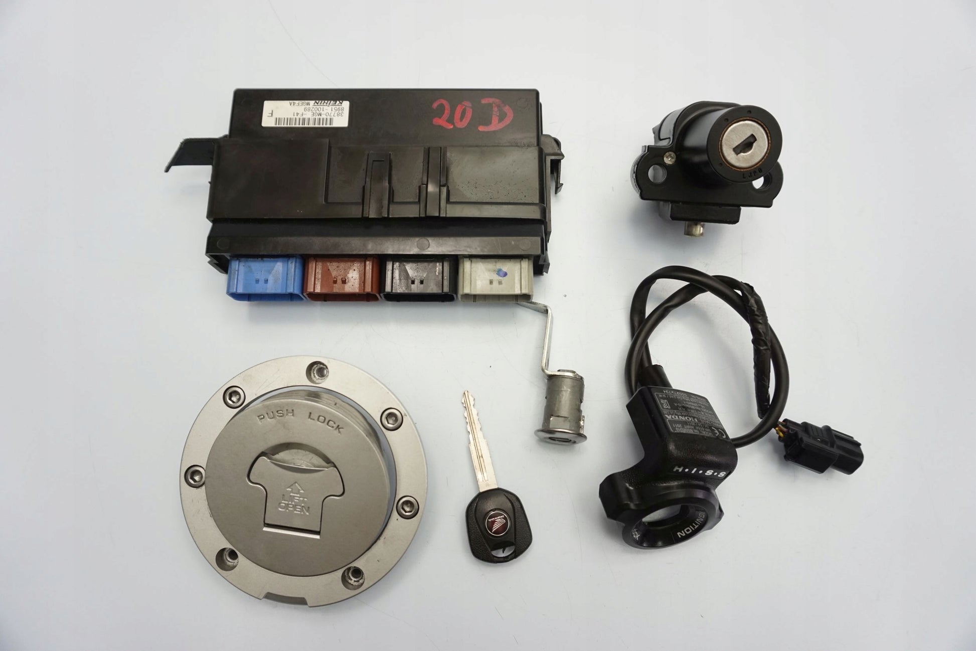 HONDA VFR 1200 F 09-16 Schlosssatz Zündschloss Lock Set 3