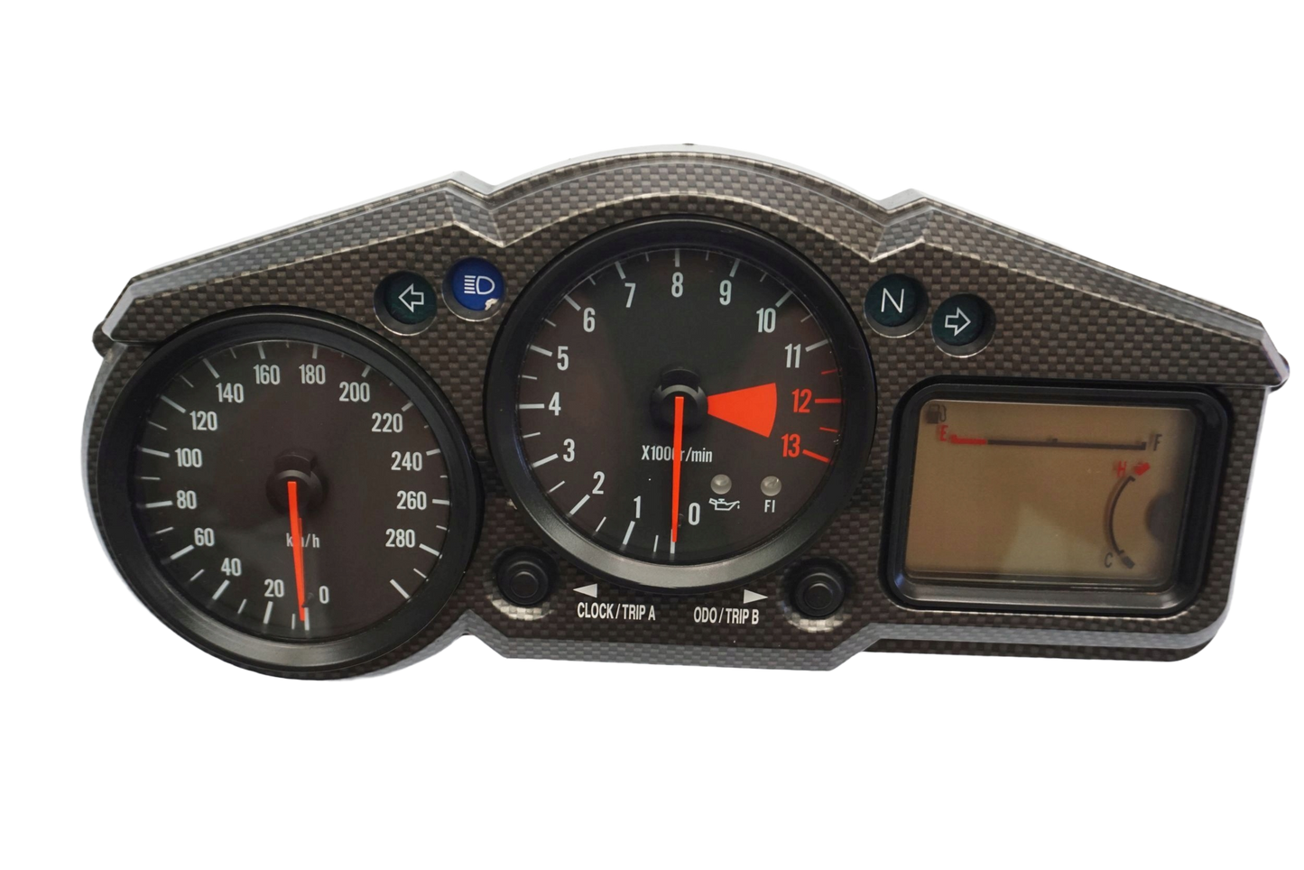 KAWASAKI ZX-12R 00-06 Tacho Tachometer Cockpit Speedometer 1